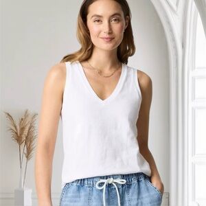 J. Crew Slub Cotton VNeck Tank Top